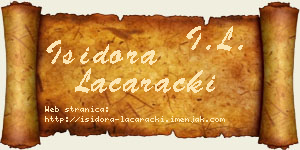 Isidora Laćarački vizit kartica